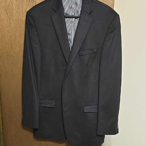 Calvin Klein Men's Black cashmere Single-Breasted Sport Coat Blazer